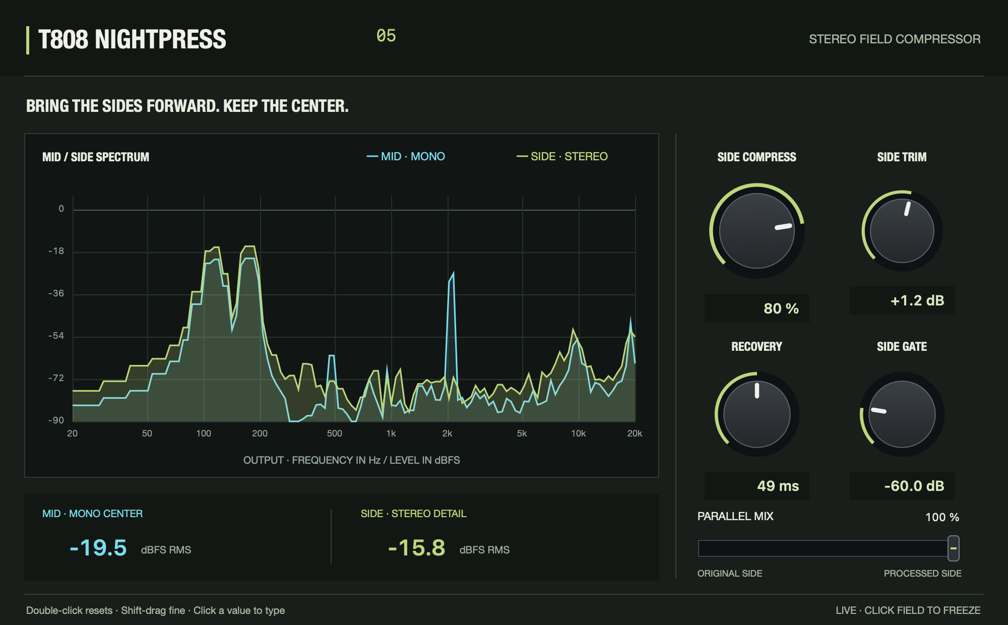 T808 NIGHTPRESS plugin interface